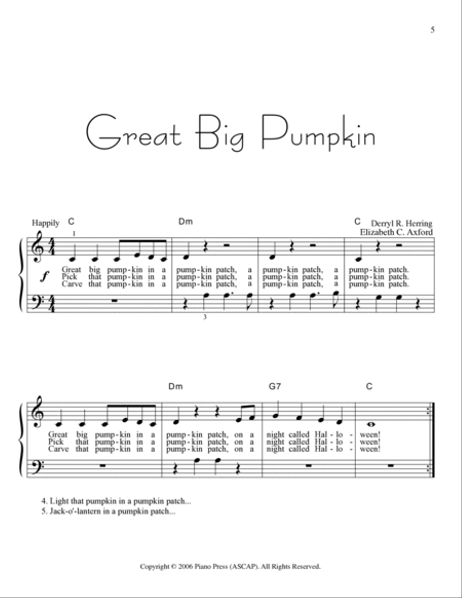 My Halloween Fun Book Level One Piano Method scores gallery preview page 6
