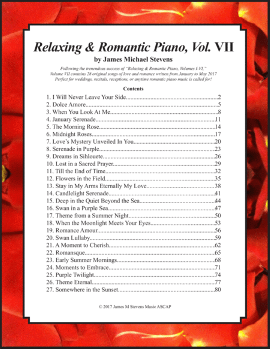 Relaxing & Romantic Piano, Vol. VII Piano Solo scores gallery preview page 1