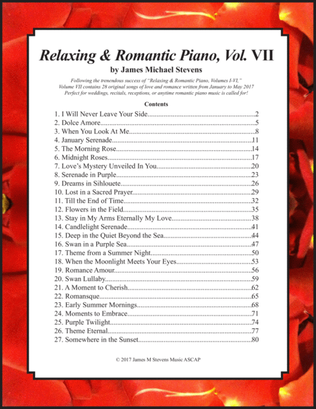 Book cover for Relaxing & Romantic Piano, Vol. VII