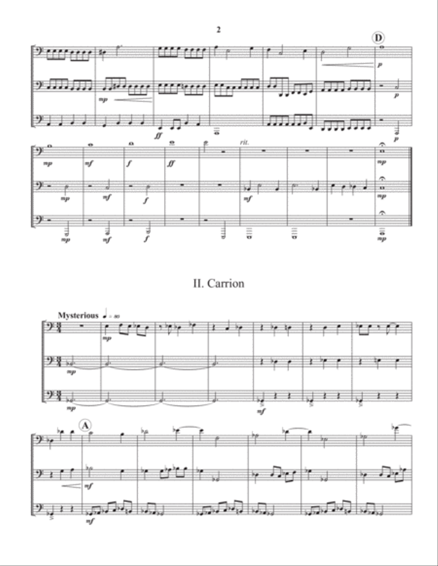 The Fatal Floral Trio Brass Trio scores gallery preview page 3