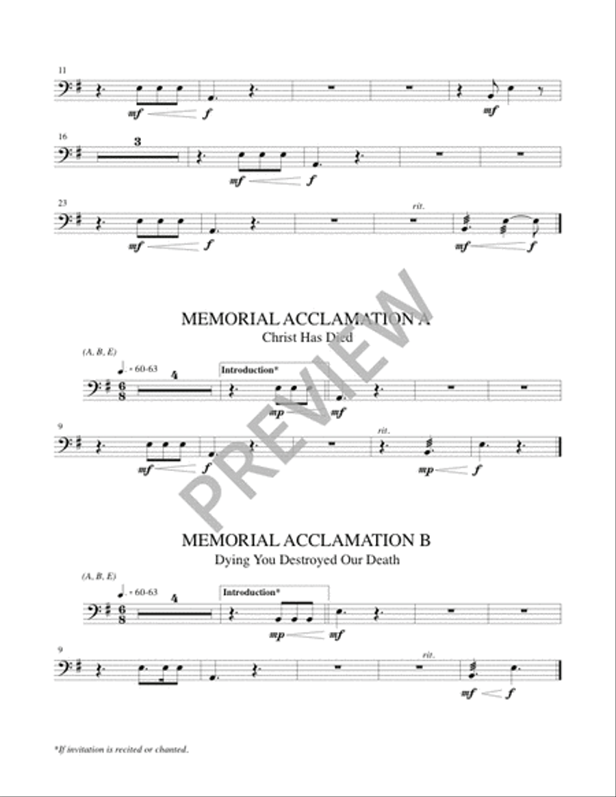 Mass of the Angels and Saints - Brass edition Handbell Choir scores gallery preview page 19