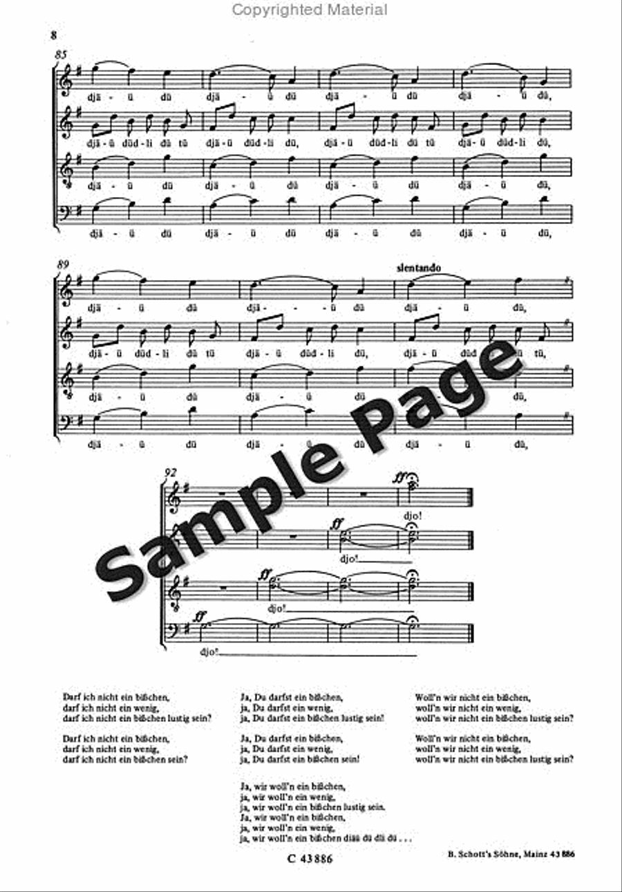 Jodler Satb Jodler Satb 4-Part scores gallery preview page 9