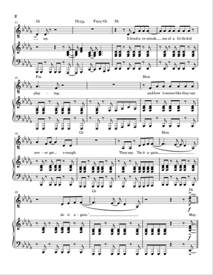 Do It Again Piano, Vocal, Guitar scores gallery preview page 3