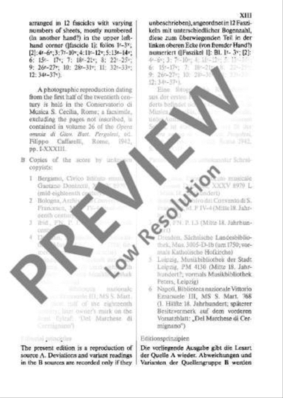 Stabat Mater Basso Continuo scores gallery preview page 14