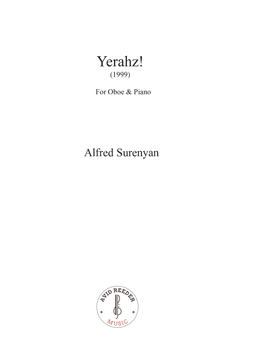 Yerahz: Alfred Surenyan Yerahz: Alfred Surenyan Piano scores gallery preview page 1