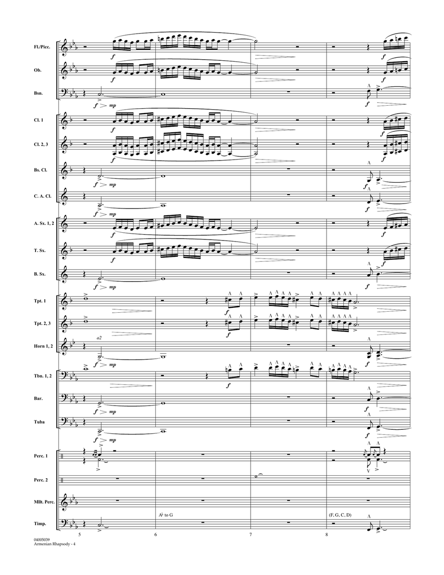 Armenian Rhapsody - Conductor Score (Full Score) Concert Band scores gallery preview page 4