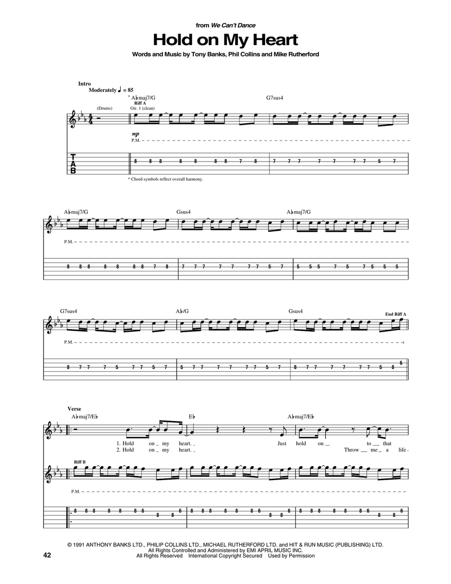 Hold On My Heart Hold On My Heart Acoustic Guitar scores gallery preview page 1