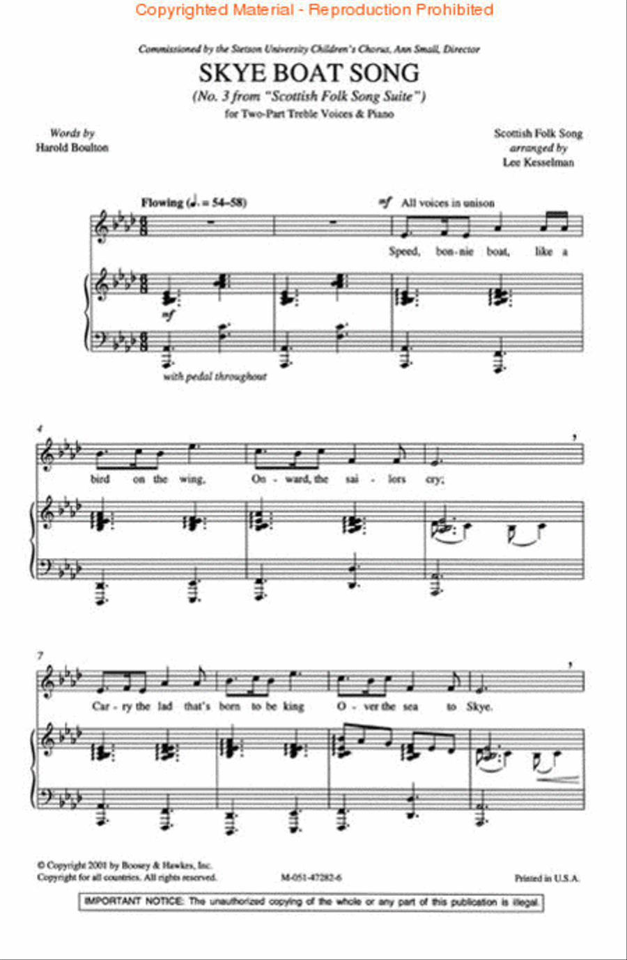 Skye Boat Song Skye Boat Song 2-Part scores gallery preview page 2