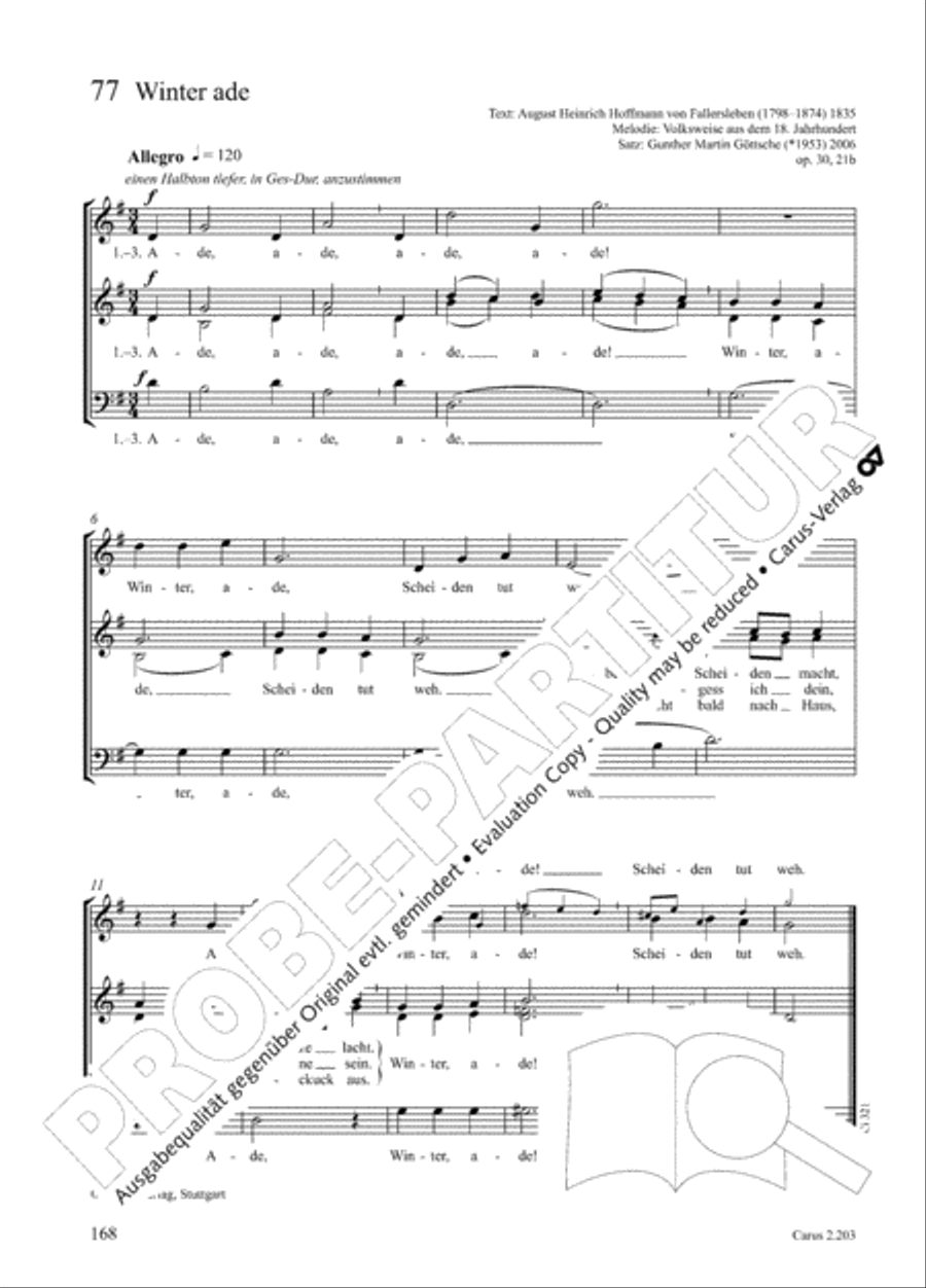 Loreley. Folk songs for choir (Loreley. Volkslieder fur Chor) Choir scores gallery preview page 171