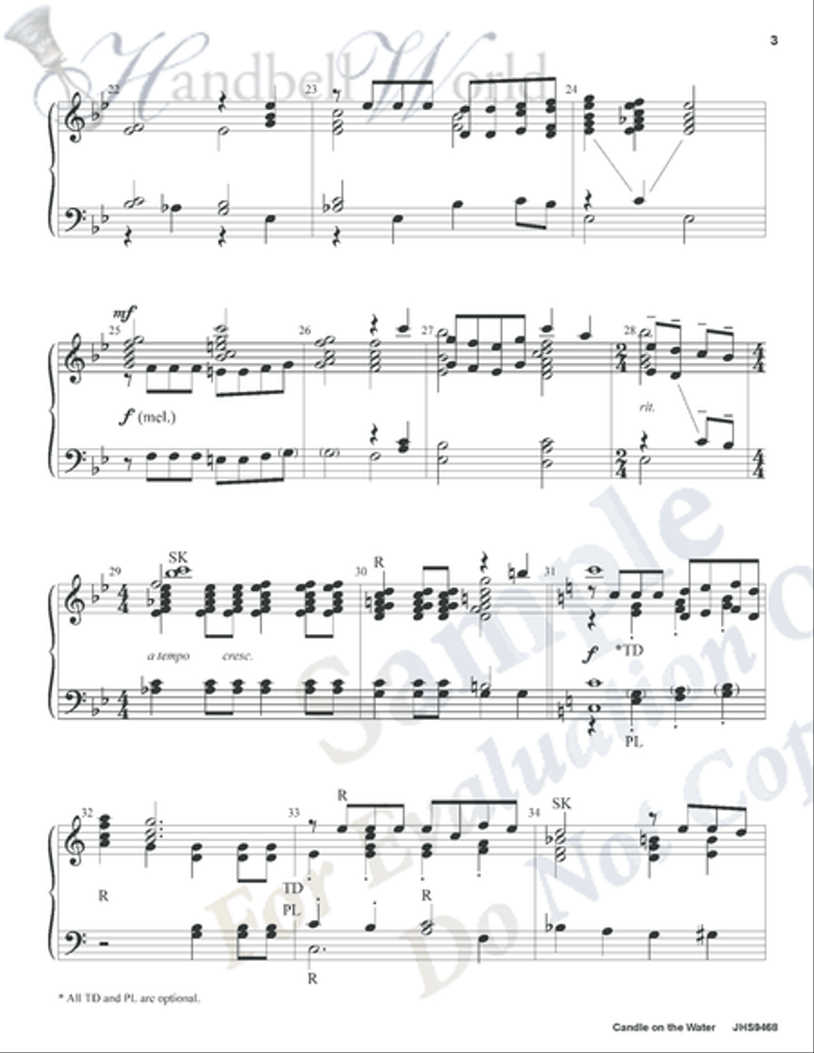 Candle on the Water 3-Octaves scores gallery preview page 4