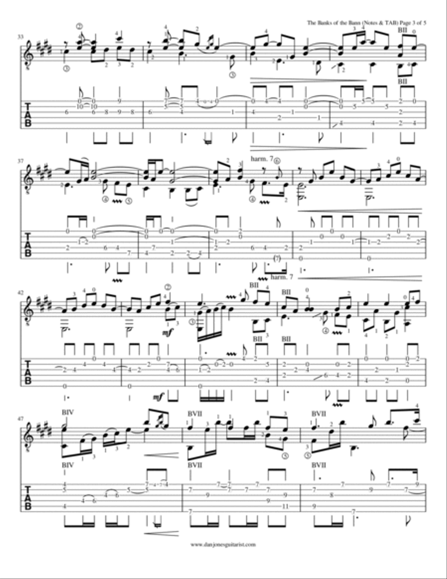 The Banks of the Bann Acoustic Guitar scores gallery preview page 4