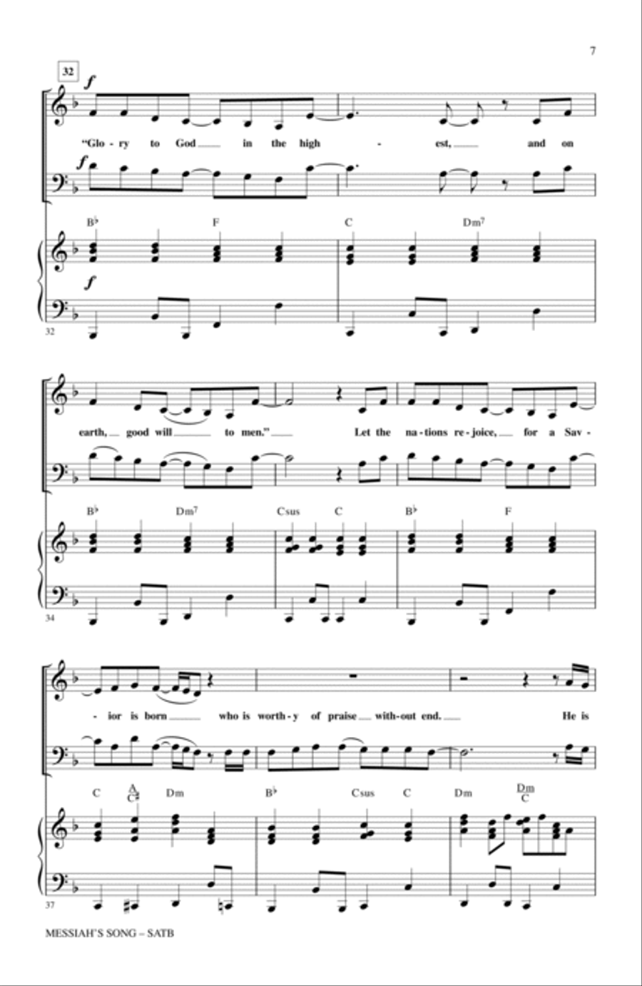 Messiah's Song 4-Part scores gallery preview page 5
