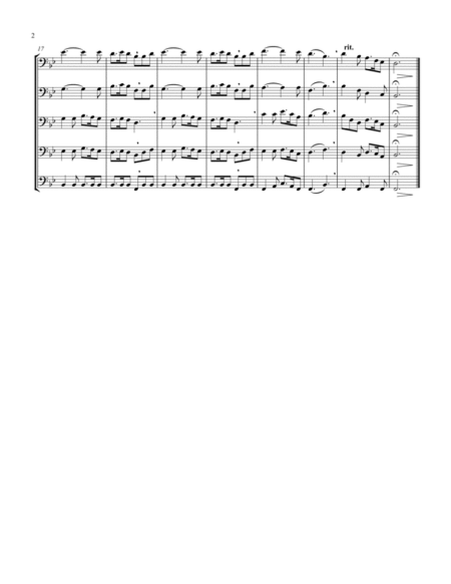 Silent Night (Bb) (Euphonium Quintet - Bass Clef)