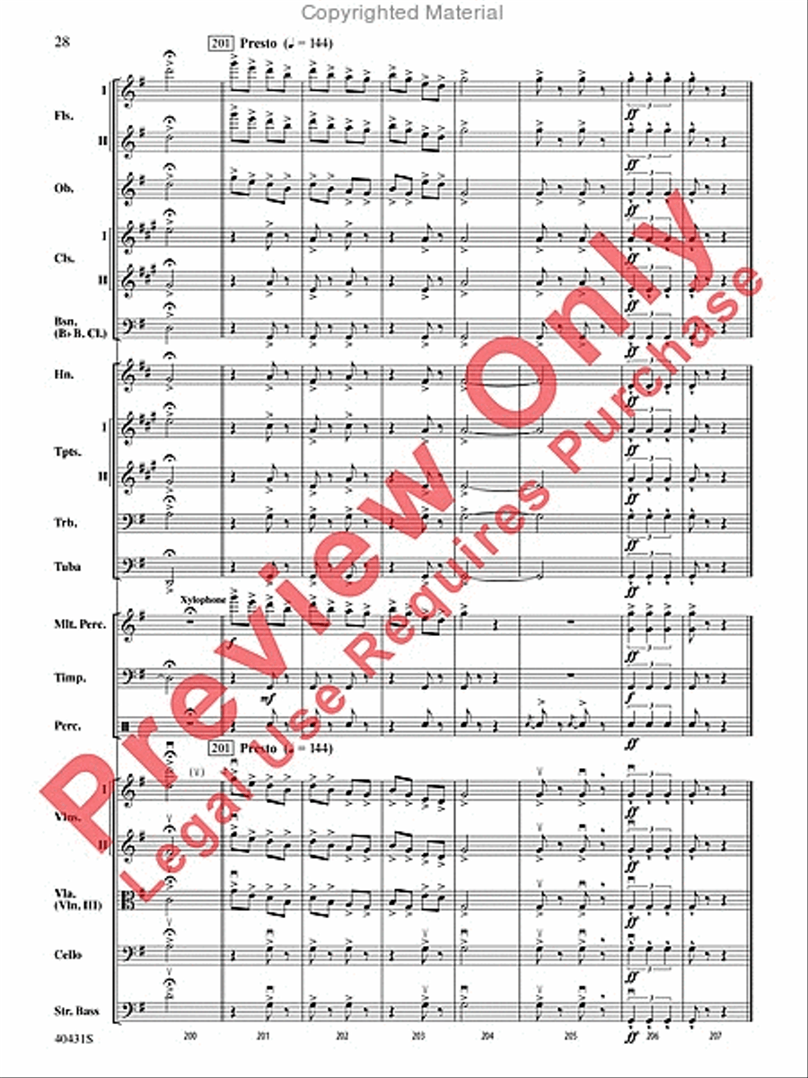 Leroy Anderson's Irish Suite, Part 2 (Themes from) Full Orchestra scores gallery preview page 29