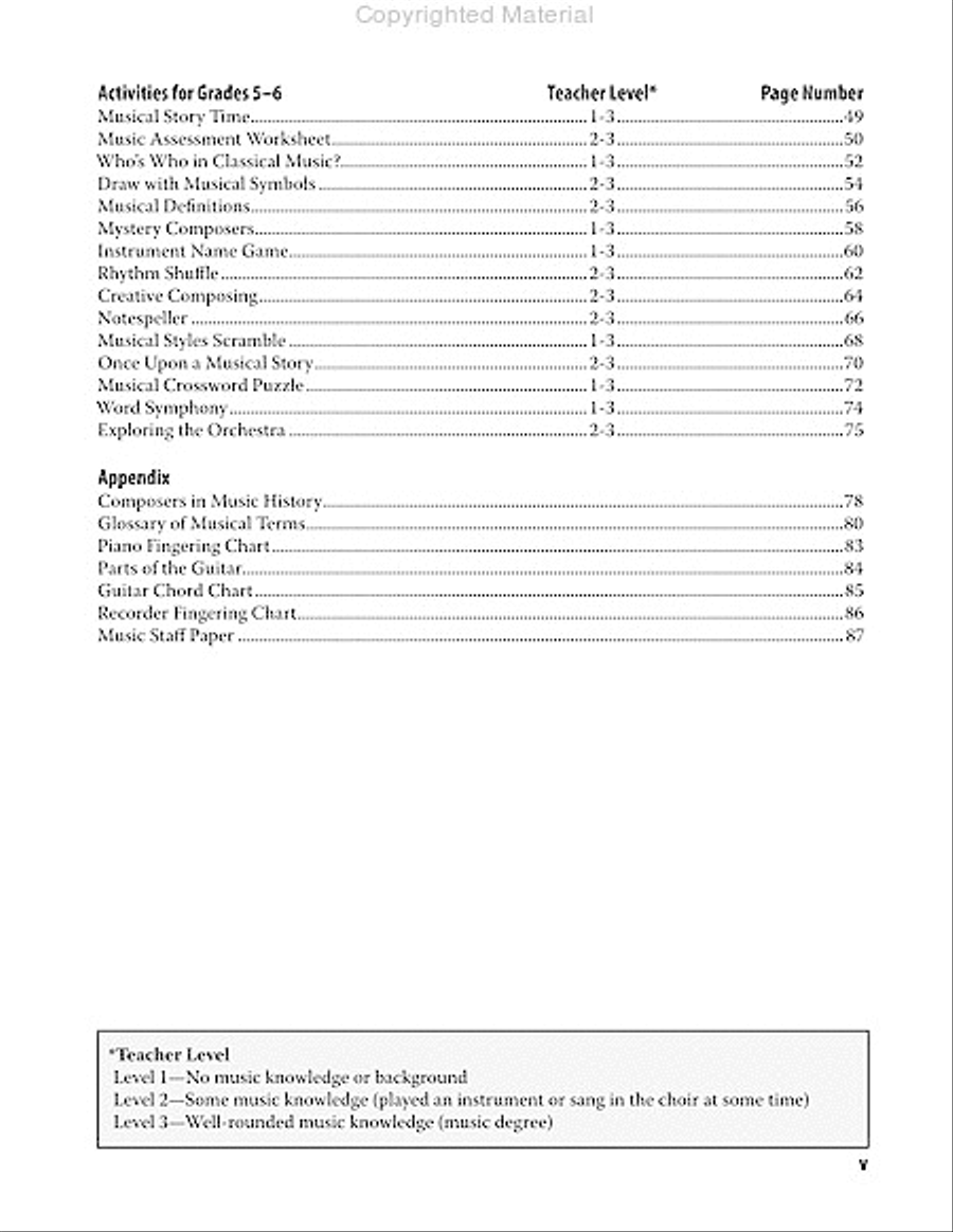 The Ultimate Substitute Teacher's Music Resource Guide Teacher Editions scores gallery preview page 3