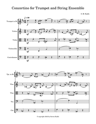 Concertino for Trumpet and String Ensemble