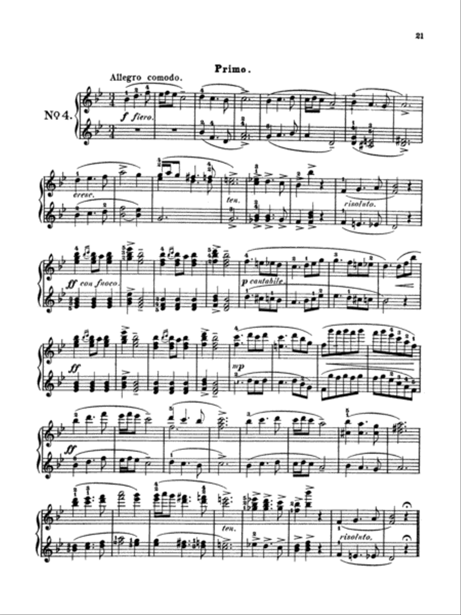 Moszkowski: Spanish Dances, Op. 12 Piano Duet scores gallery preview page 2