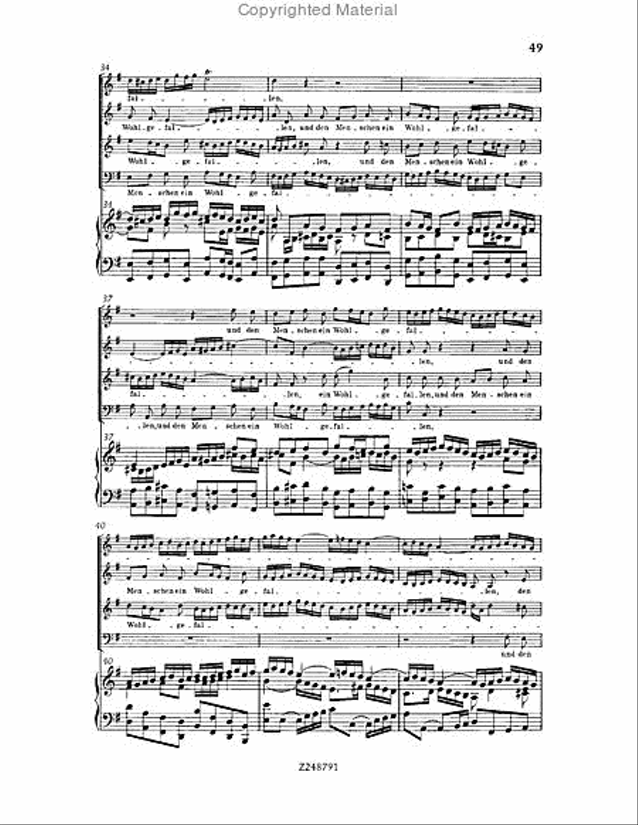 Christmas Oratorio, BWV 248 Choir scores gallery preview page 48