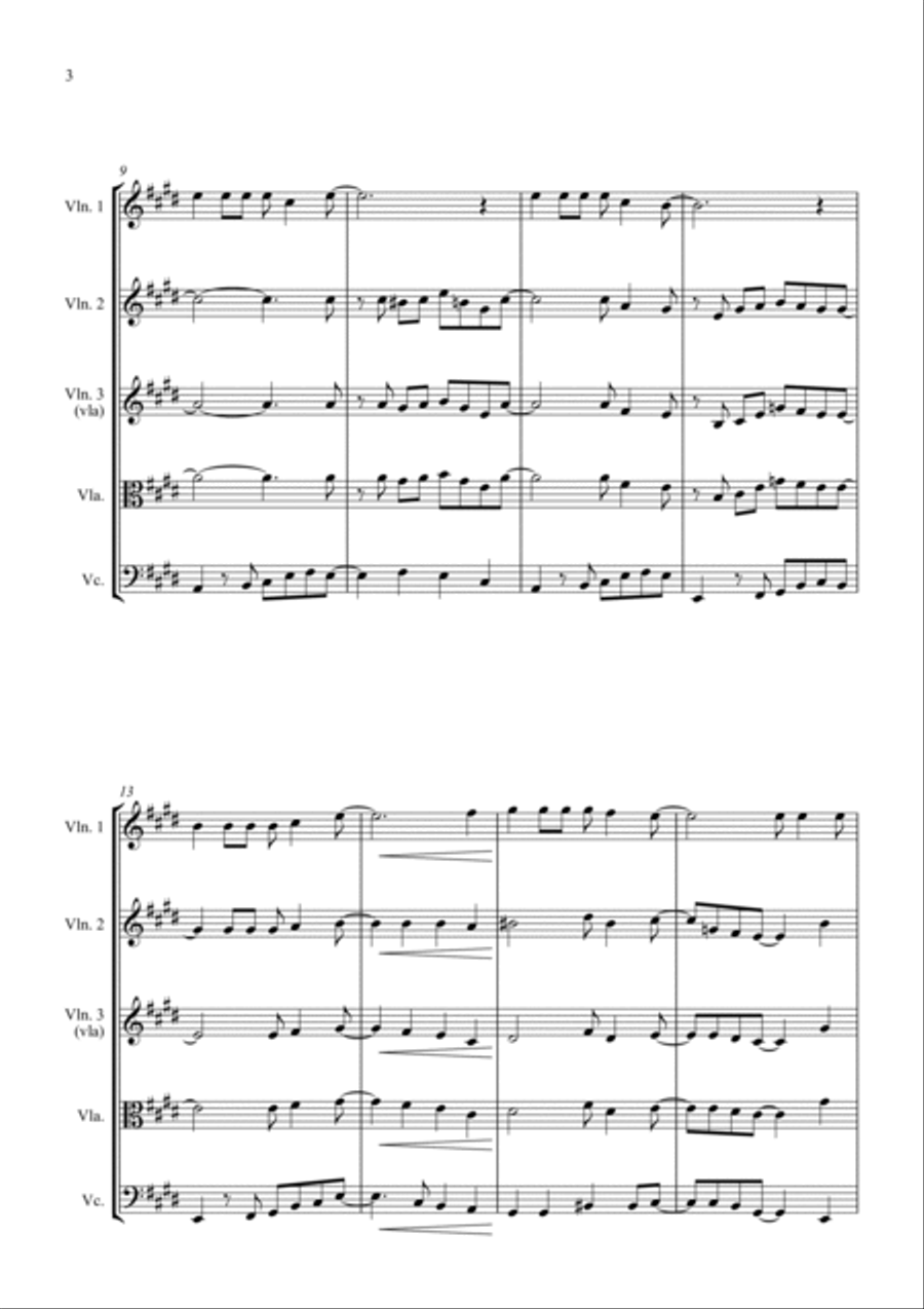 A Shining Light (This Little Light of Mine) - For String Quartet String Quartet scores gallery preview page 4