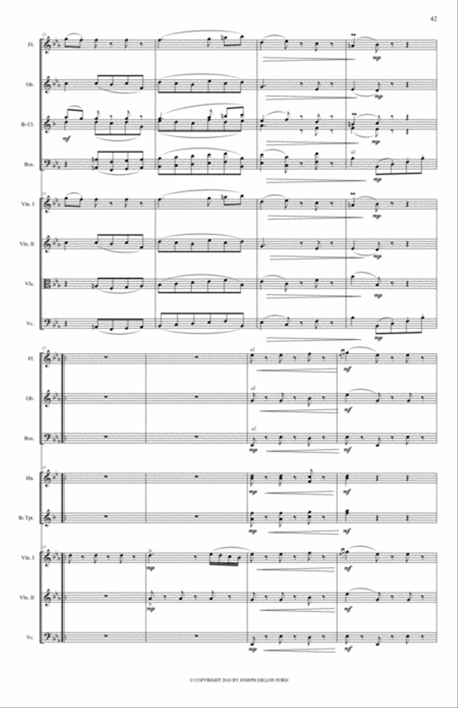 Symphony in C MINOR - The Fitch Symphony - 3rd movement (Minuet) Full Orchestra scores gallery preview page 3