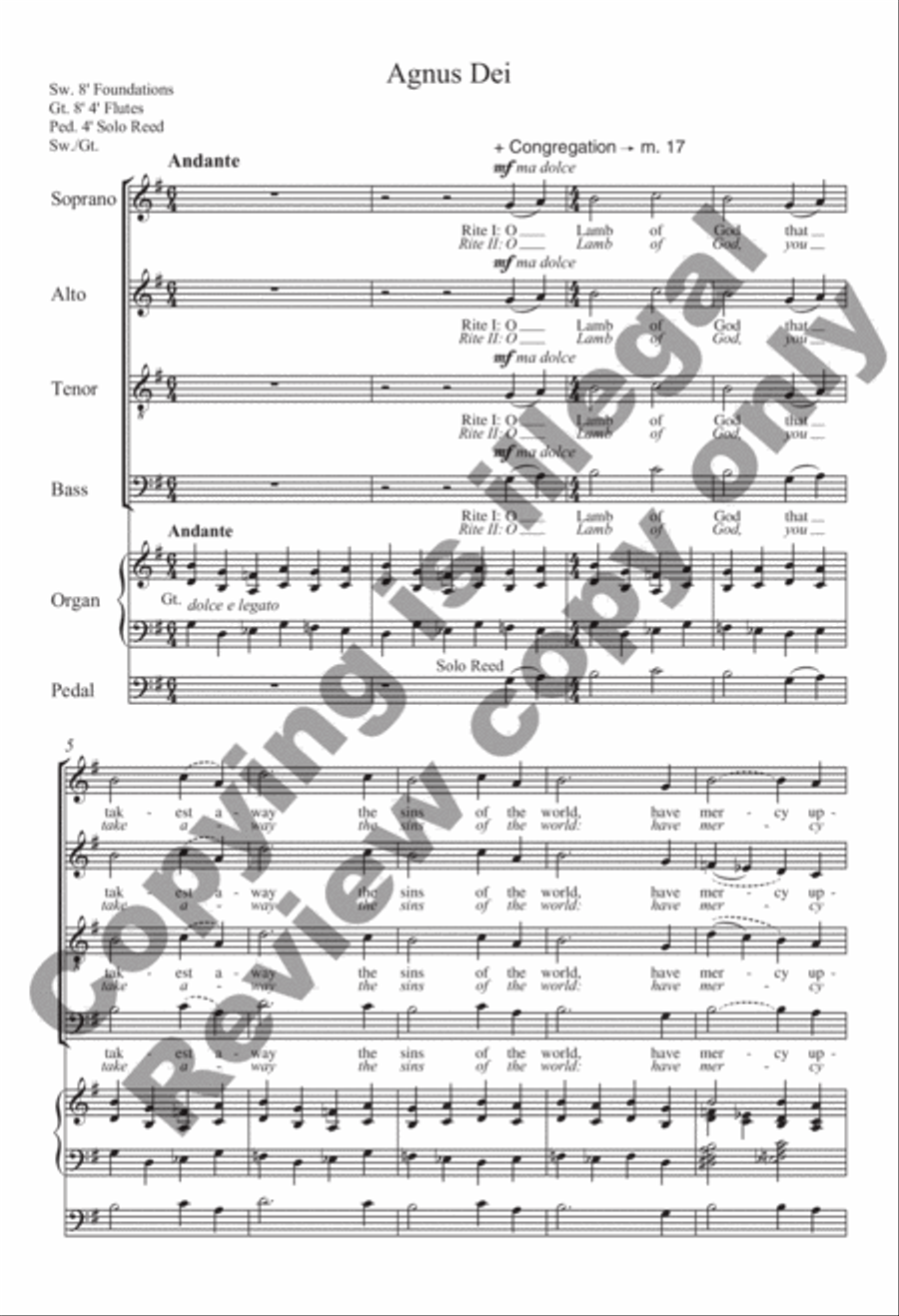 Selected Sacred Choral Works of Julian Wachner, Volume 1 4-Part scores gallery preview page 40