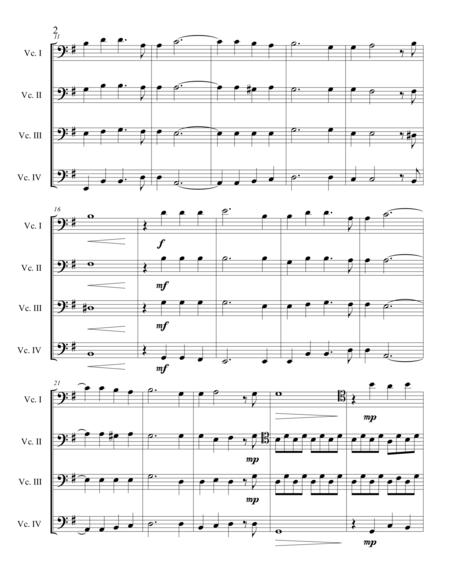 Finlandia Hymn (Cello Quartet) image number null