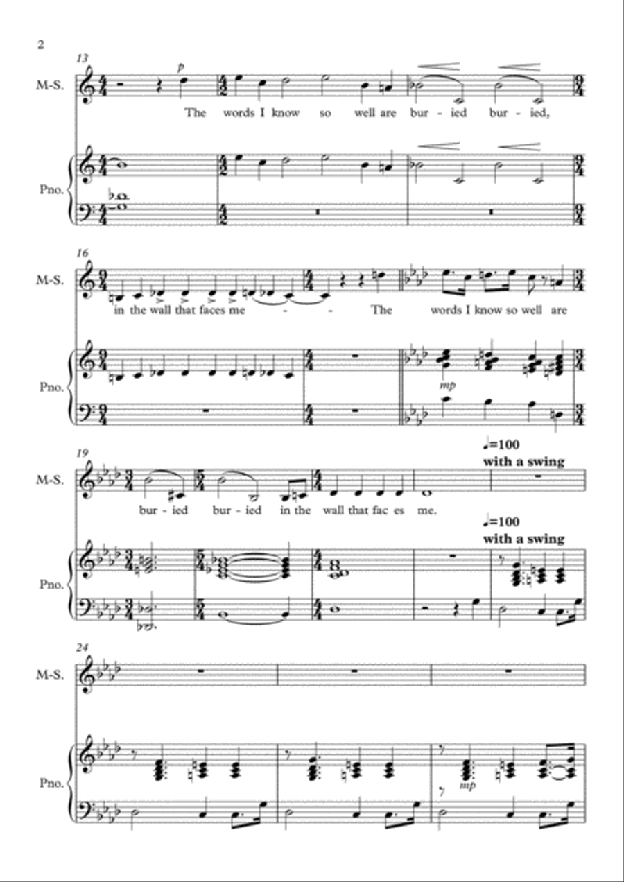 Pink Acetate Melodies Pink Acetate Melodies Medium Voice scores gallery preview page 2