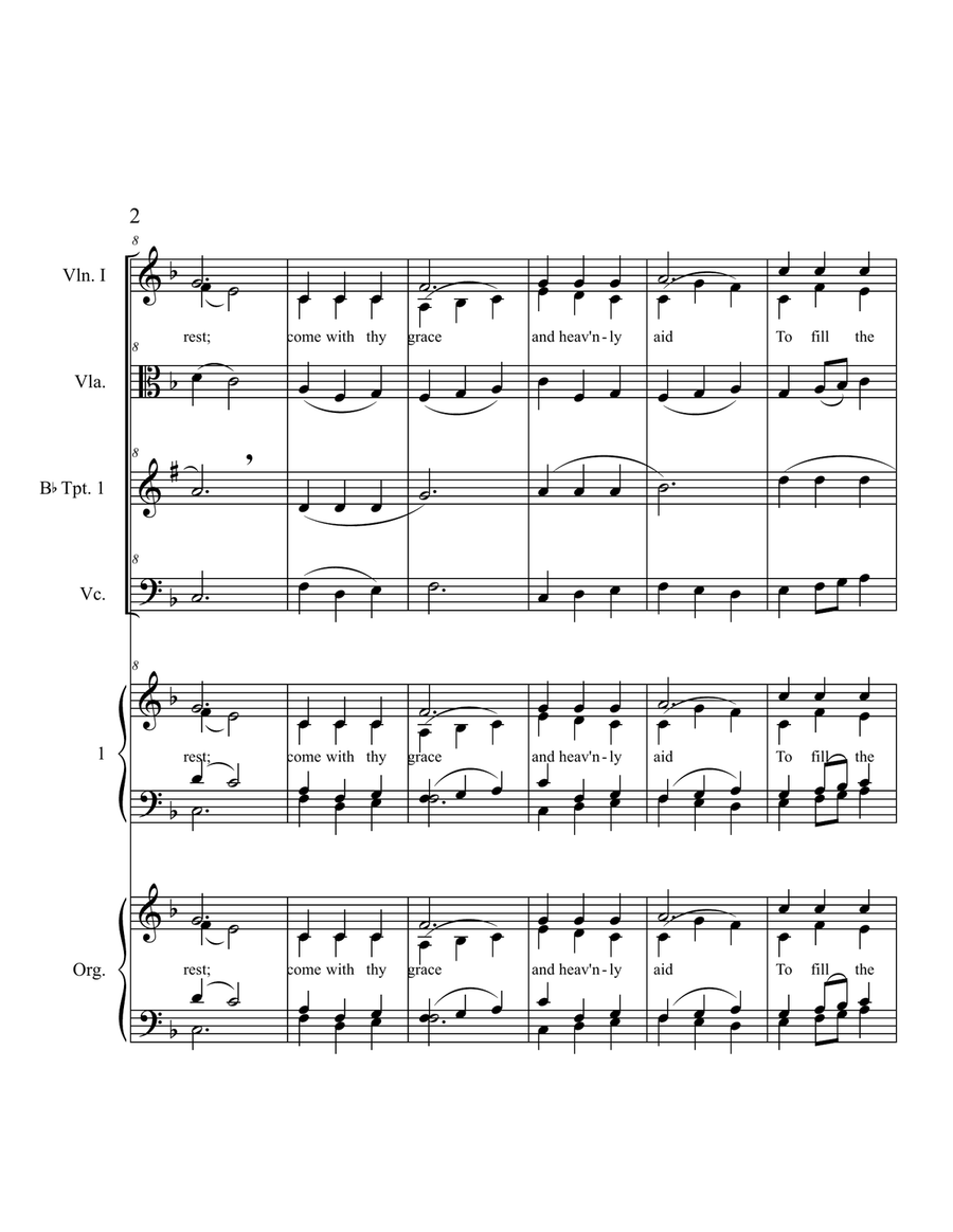 Come Holy Ghost - Lambillotte - Hymn Concertante Version II 4-Part scores gallery preview page 2
