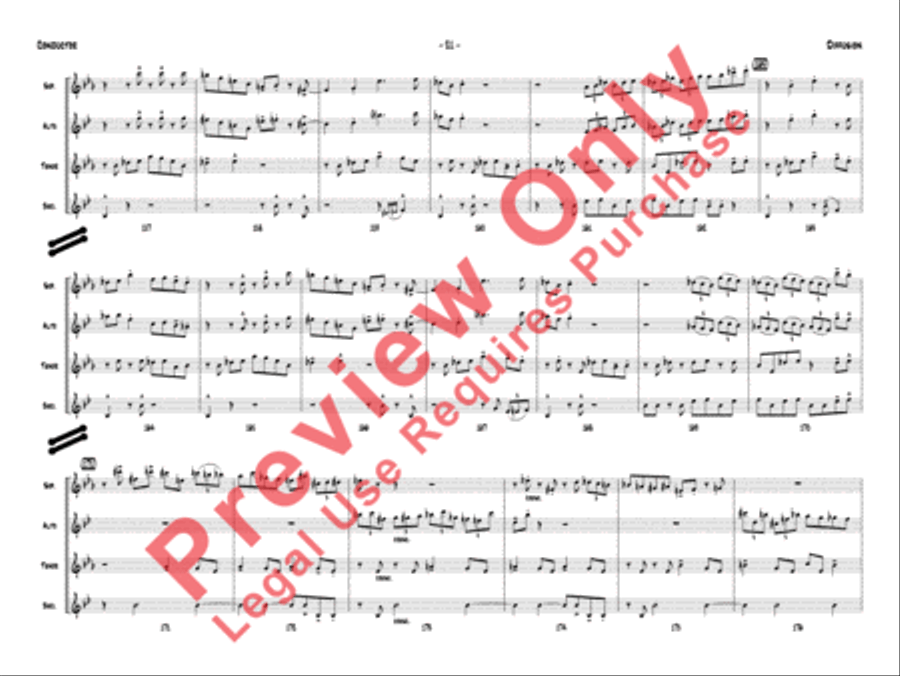 Diffusion for Sax Quartet Small Ensemble scores gallery preview page 24