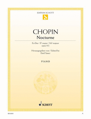 Book cover for Nocturne E-flat major, Op. 9/2
