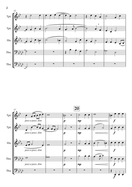 Vere Languores for Brass Quintet (or Quartet) image number null