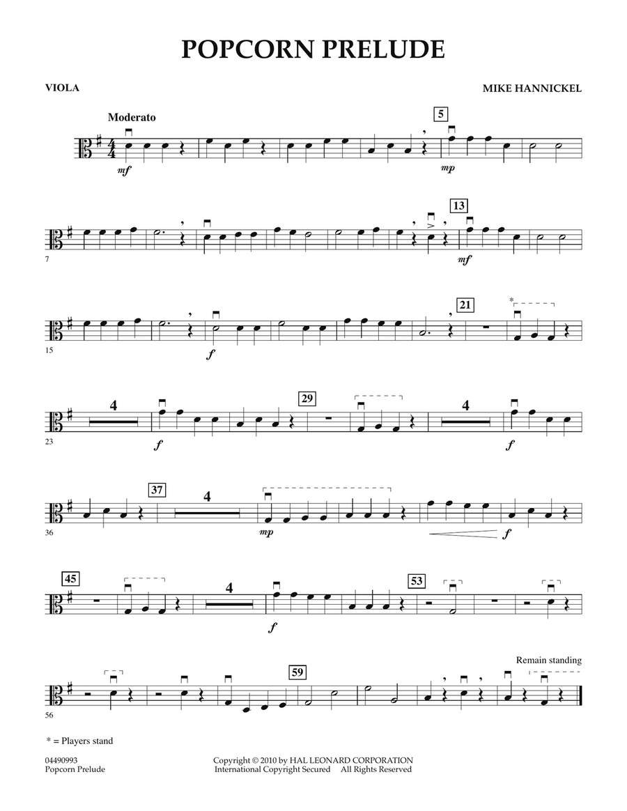 Popcorn Prelude - Viola Orchestra scores gallery preview page 1