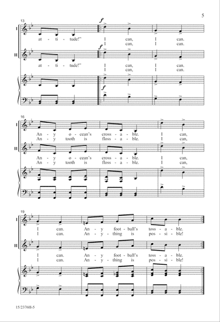 I Can, Can! 2-Part scores gallery preview page 5