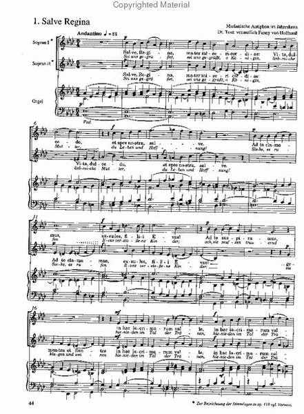 Geistliche Gesange I fur Solostimme bzw. Frauenchor mit Begleitung (GA, Bd. 6)