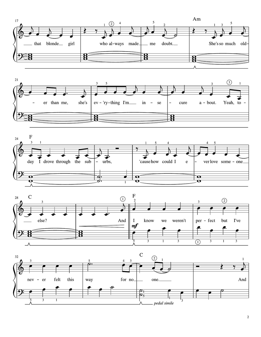Drivers License Easy Piano scores gallery preview page 2