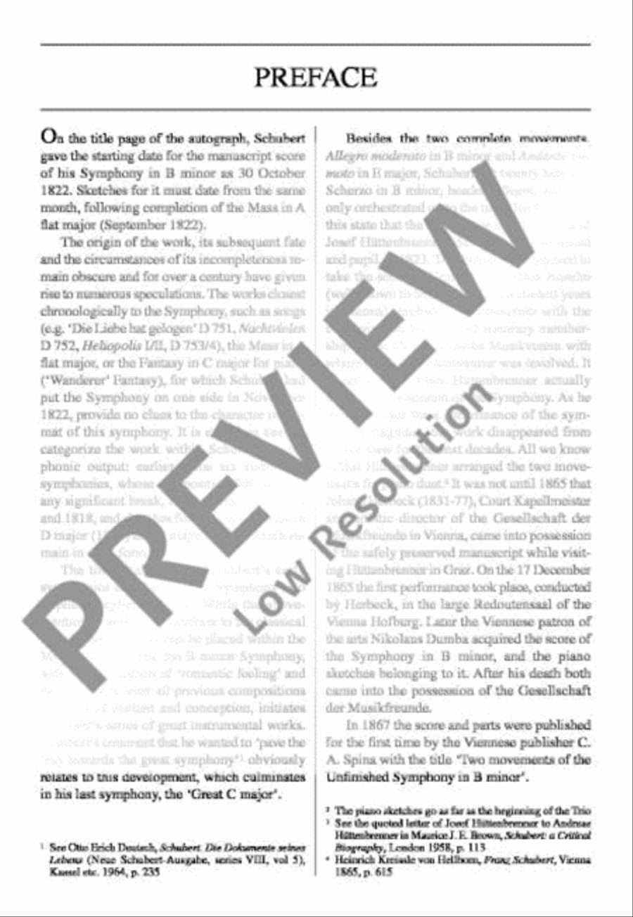 Symphony No. 8 B minor Orchestra scores gallery preview page 4