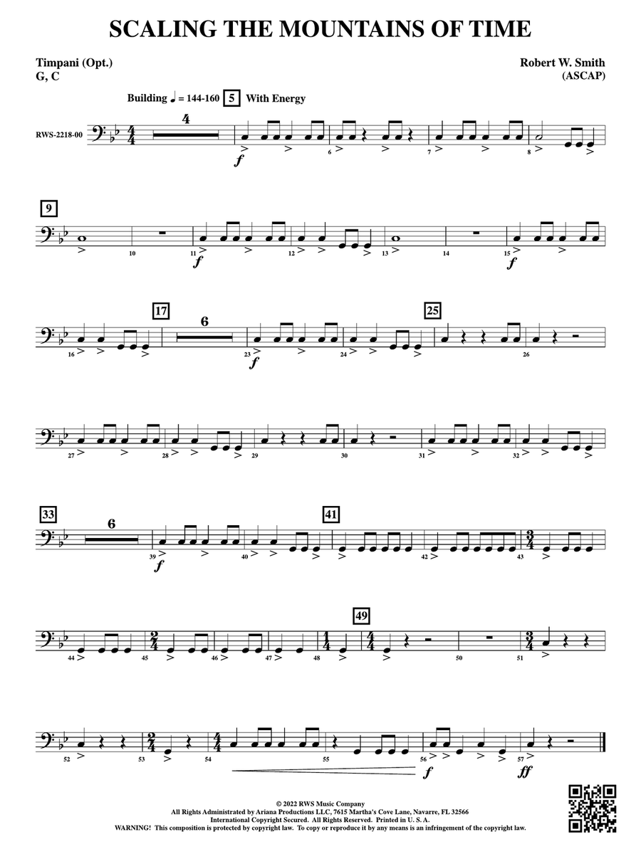 Scaling the Mountains of Time: Optional Timpani