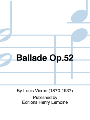 Book cover for Ballade Op. 52