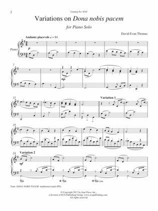 Variations on Dona nobis pacem (Downloadable)