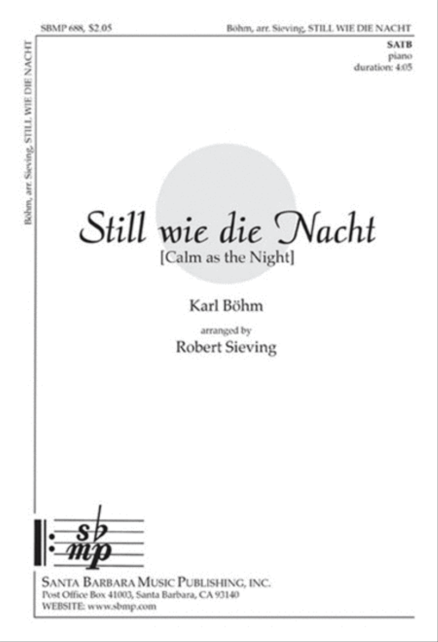 Still wie die Nacht - SATB Octavo 4-Part scores gallery preview page 1