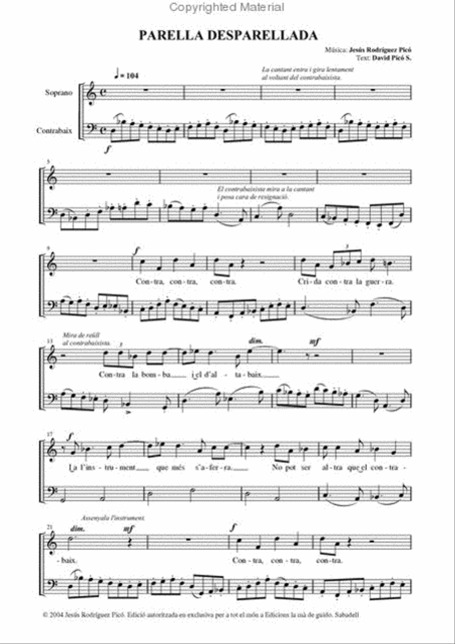 Parella desparellada Double Bass scores gallery preview page 2
