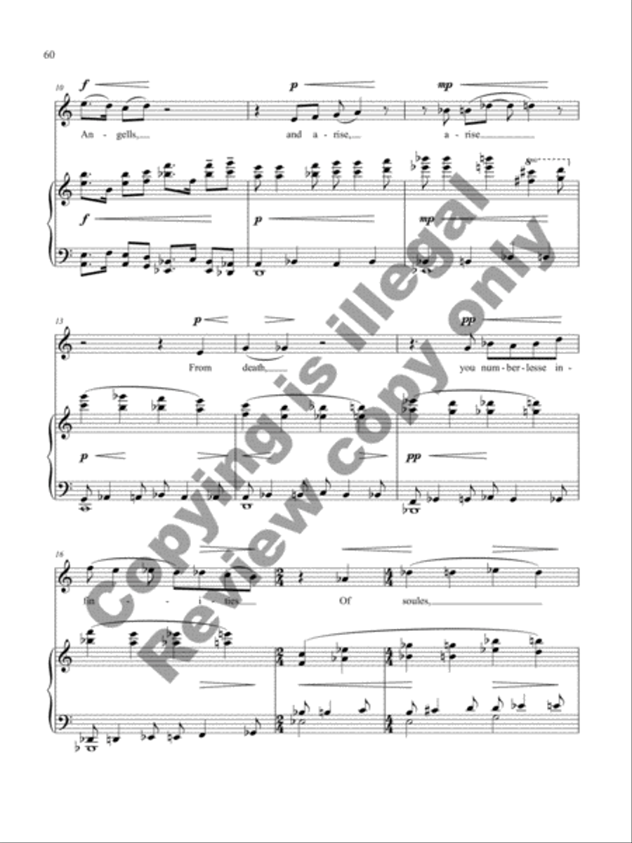 The Holy Sonnets of John Donne: 9 Songs for Tenor and Piano on Sonnets by John Donne Tenor Voice scores gallery preview page 19
