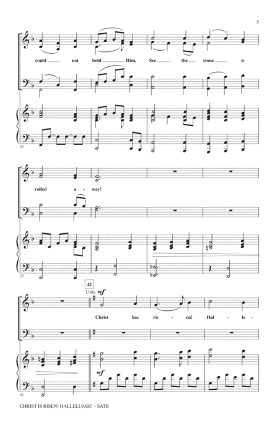 Christ Is Risen! Hallelujah! 4-Part scores gallery preview page 4