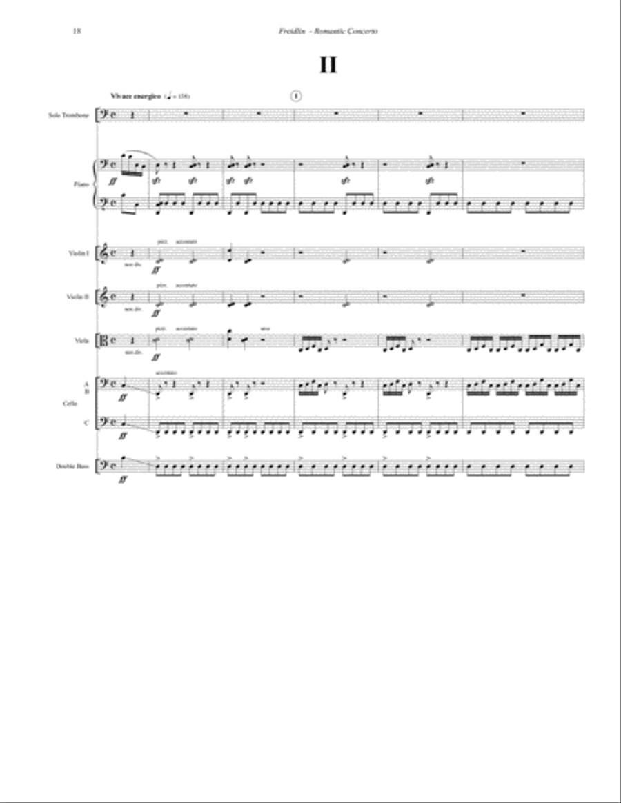 Romantic Concerto for Trombone and Orchestra Piano Accompaniment scores gallery preview page 6
