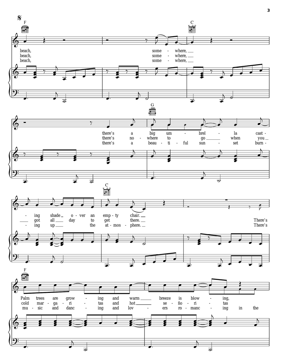 Some Beach Acoustic Guitar scores gallery preview page 3
