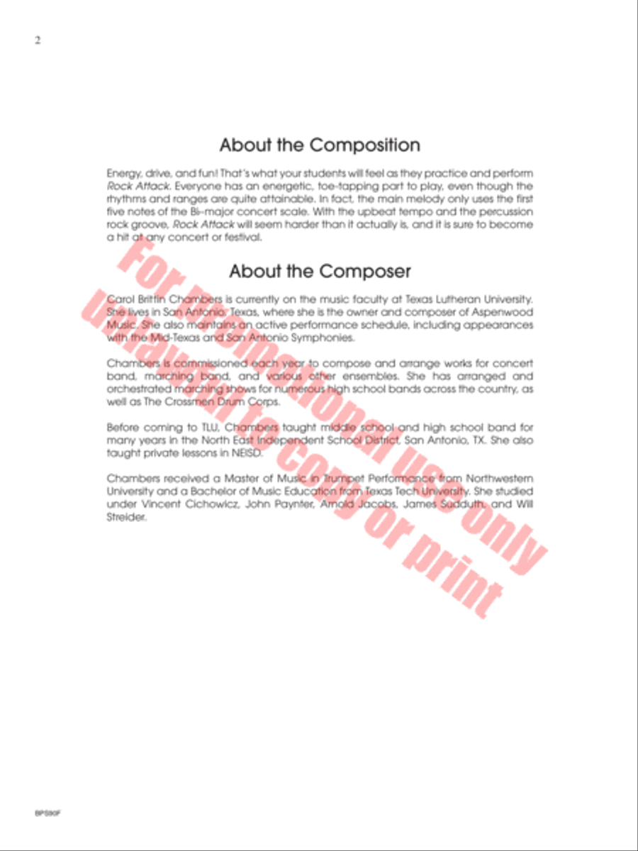 Rock Attack Concert Band scores gallery preview page 3