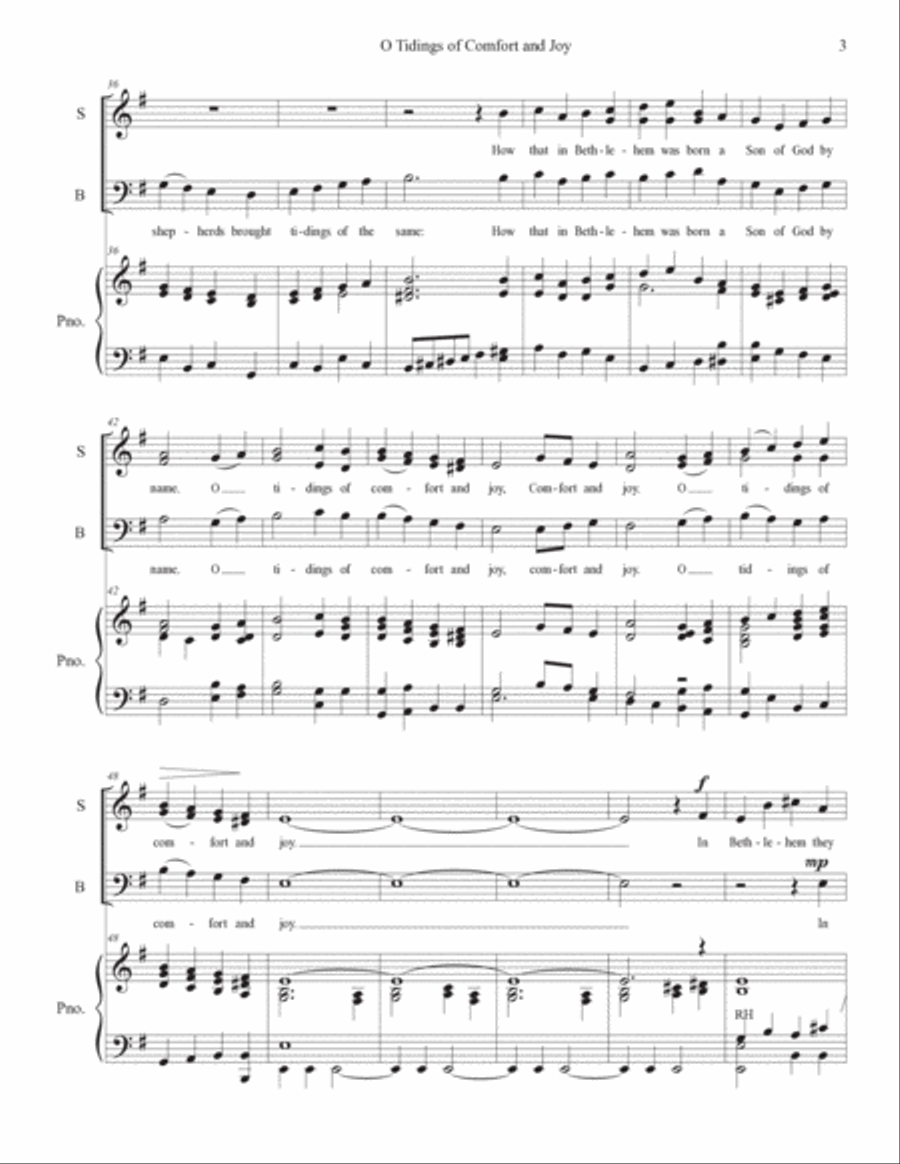O Tidings of Comfort and Joy O Tidings of Comfort and Joy 3-Part scores gallery preview page 4