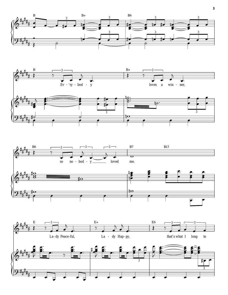 Maybe This Time Piano, Vocal scores gallery preview page 3