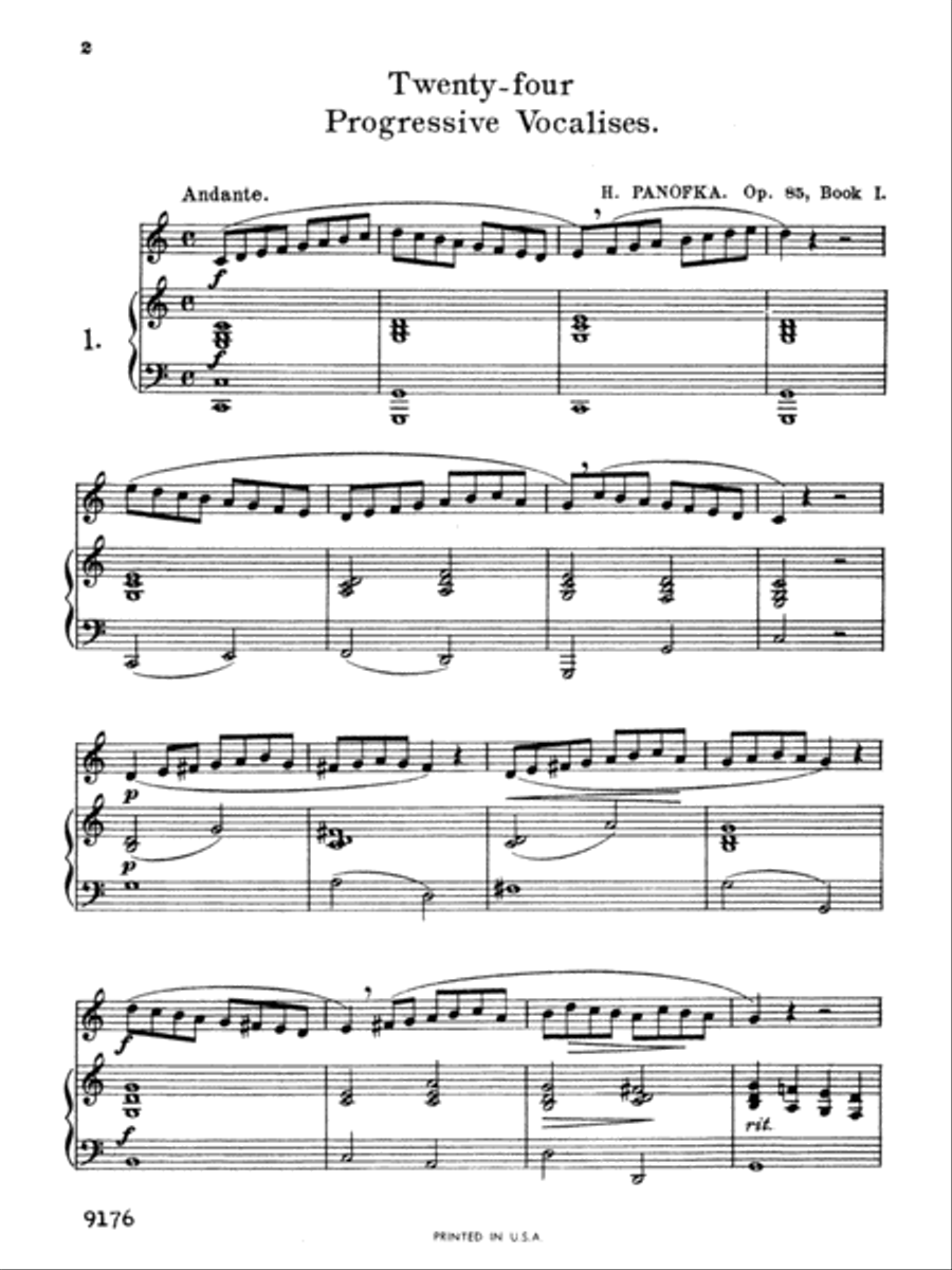 Twenty-four Progressive Vocalises, Op. 85, Volume 1 Voice scores gallery preview page 3
