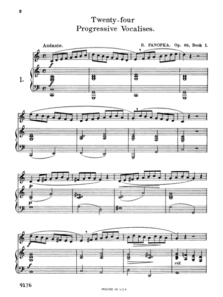 Twenty-four Progressive Vocalises, Op. 85, Volume 1